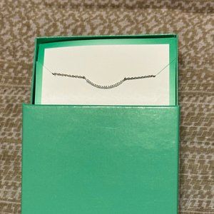 Silver Plated Curved Bar Necklace